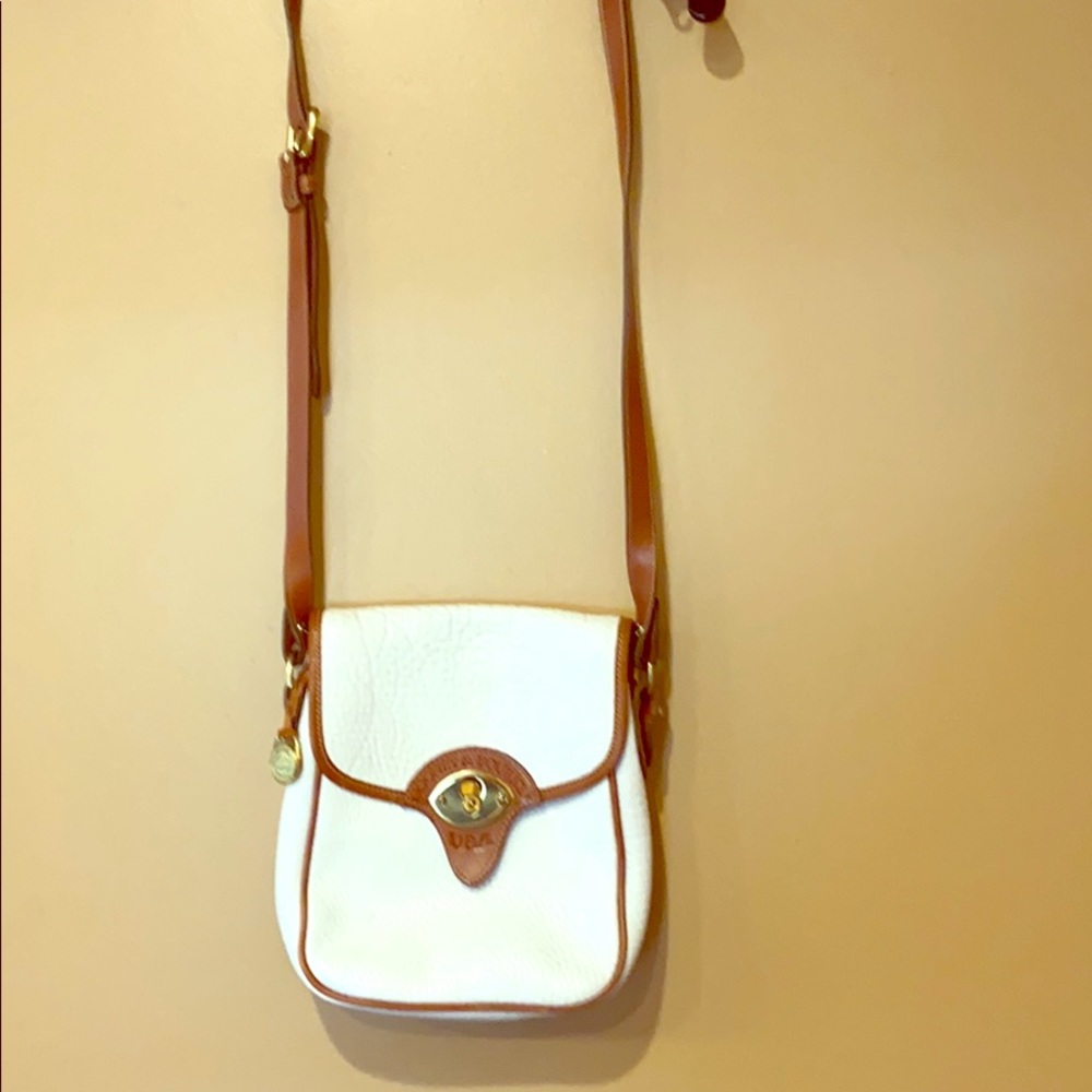 Rooney & Bourke white leather crossbody bag